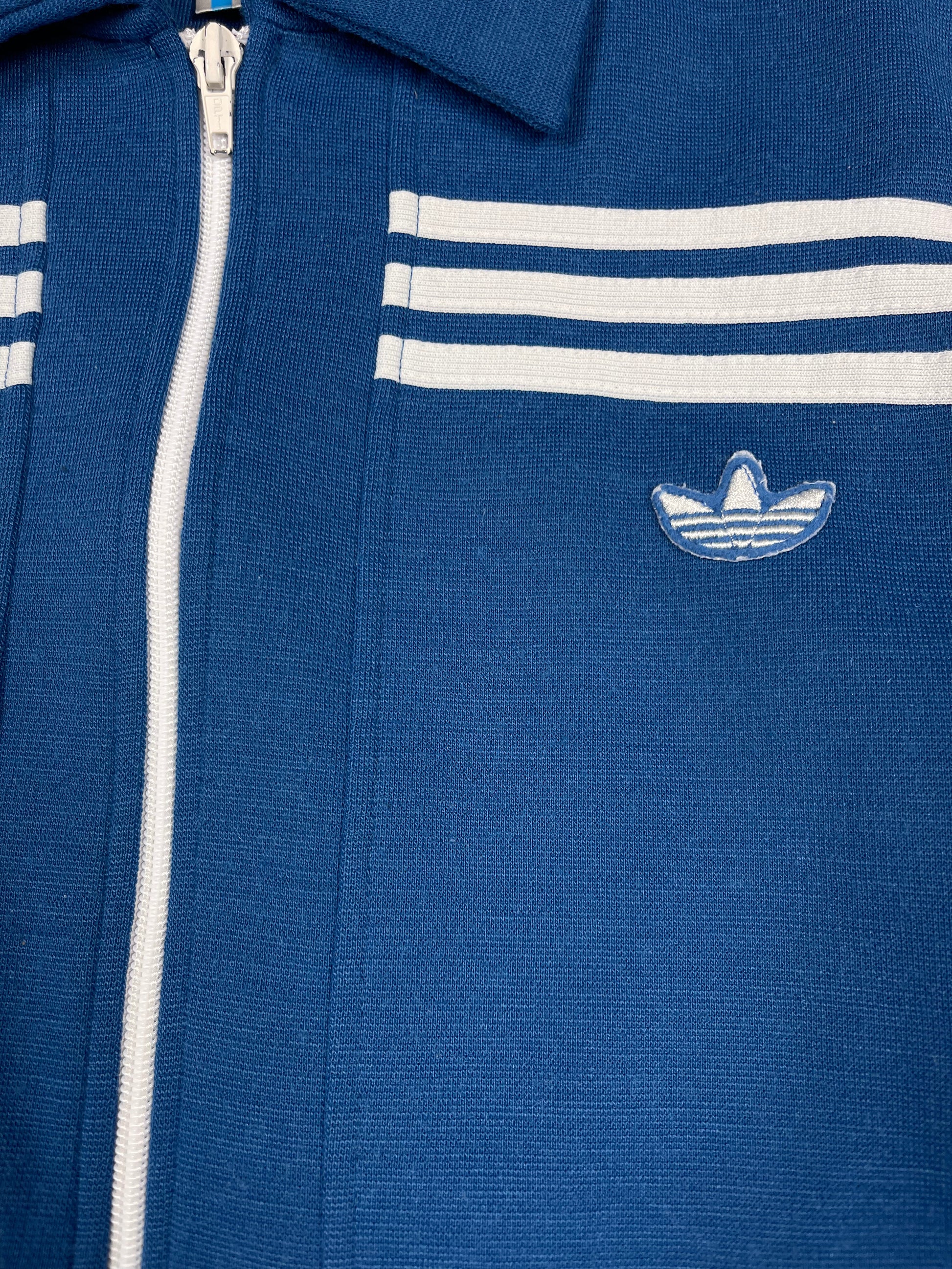 Vintage 70's Adidas Track Top Jacket Blue Made in West Germany