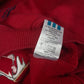 Vintage 80's - 90's Adidas Sweatshirt Crew Neck Italia Campionato Mondiale Di Calcio 27 Magio 10 Giugno 1934 Heavy Cotton Red Size M World Cup Italy