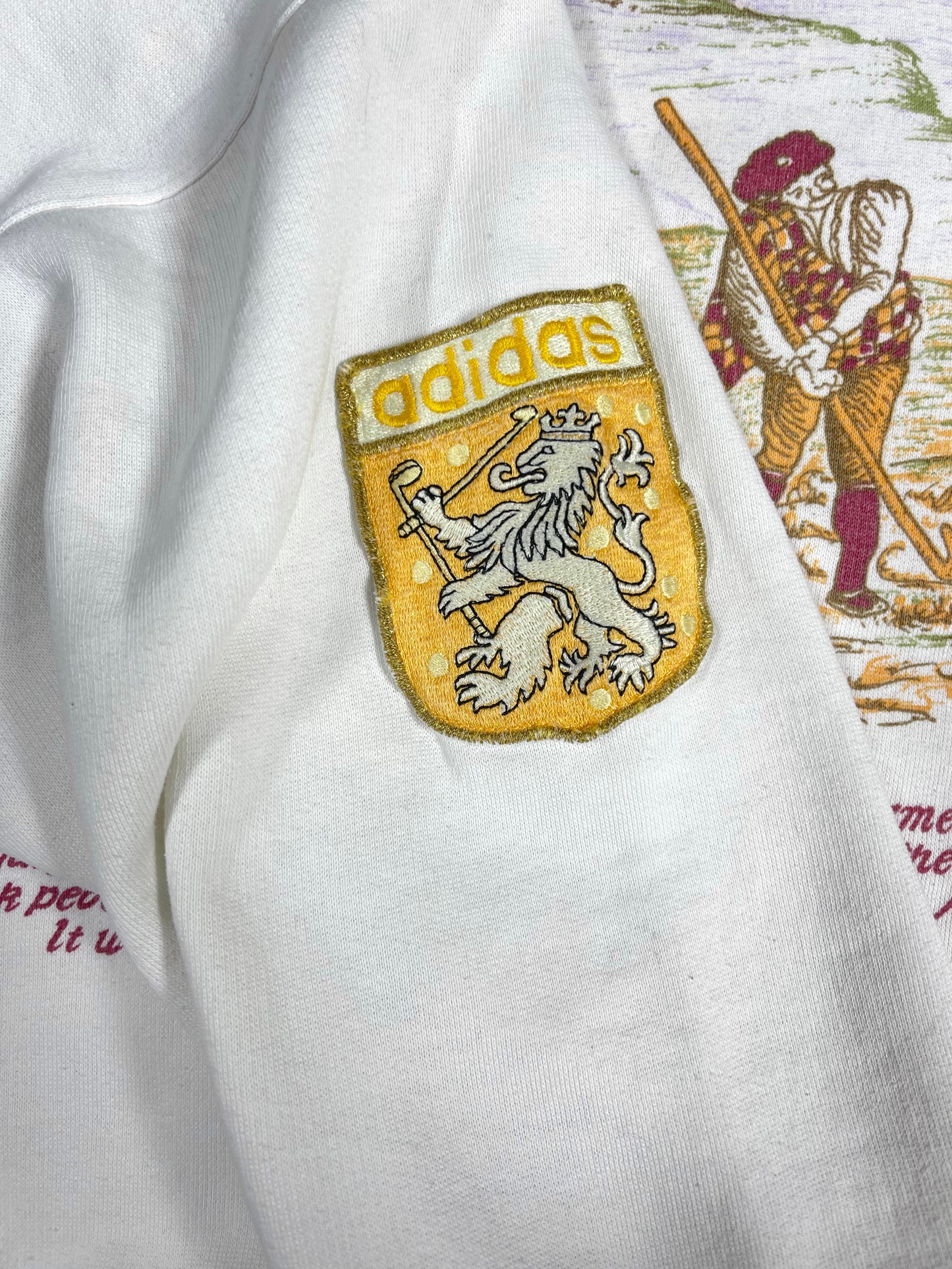 Vintage 80's 90's Adidas Sport Lore Golf Sweatshirt Crew Neck Size XS - S White