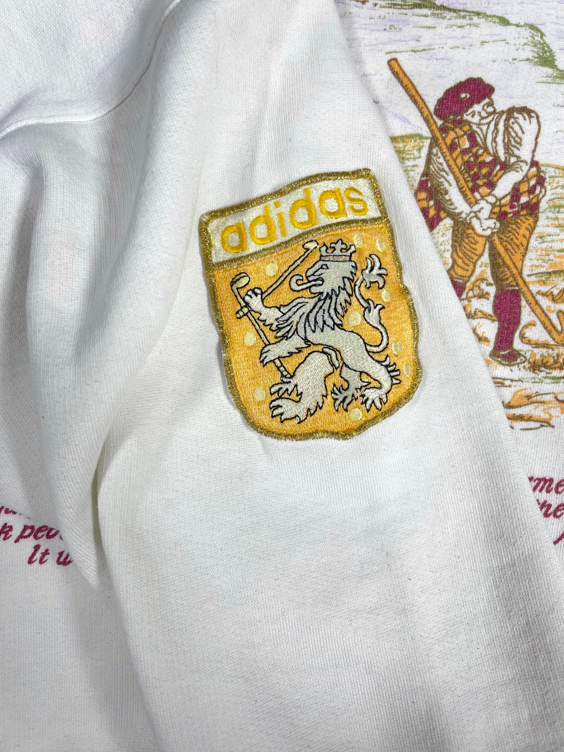 Vintage 80's 90's Adidas Sport Lore Golf Sweatshirt Crew Neck Size XS - S White