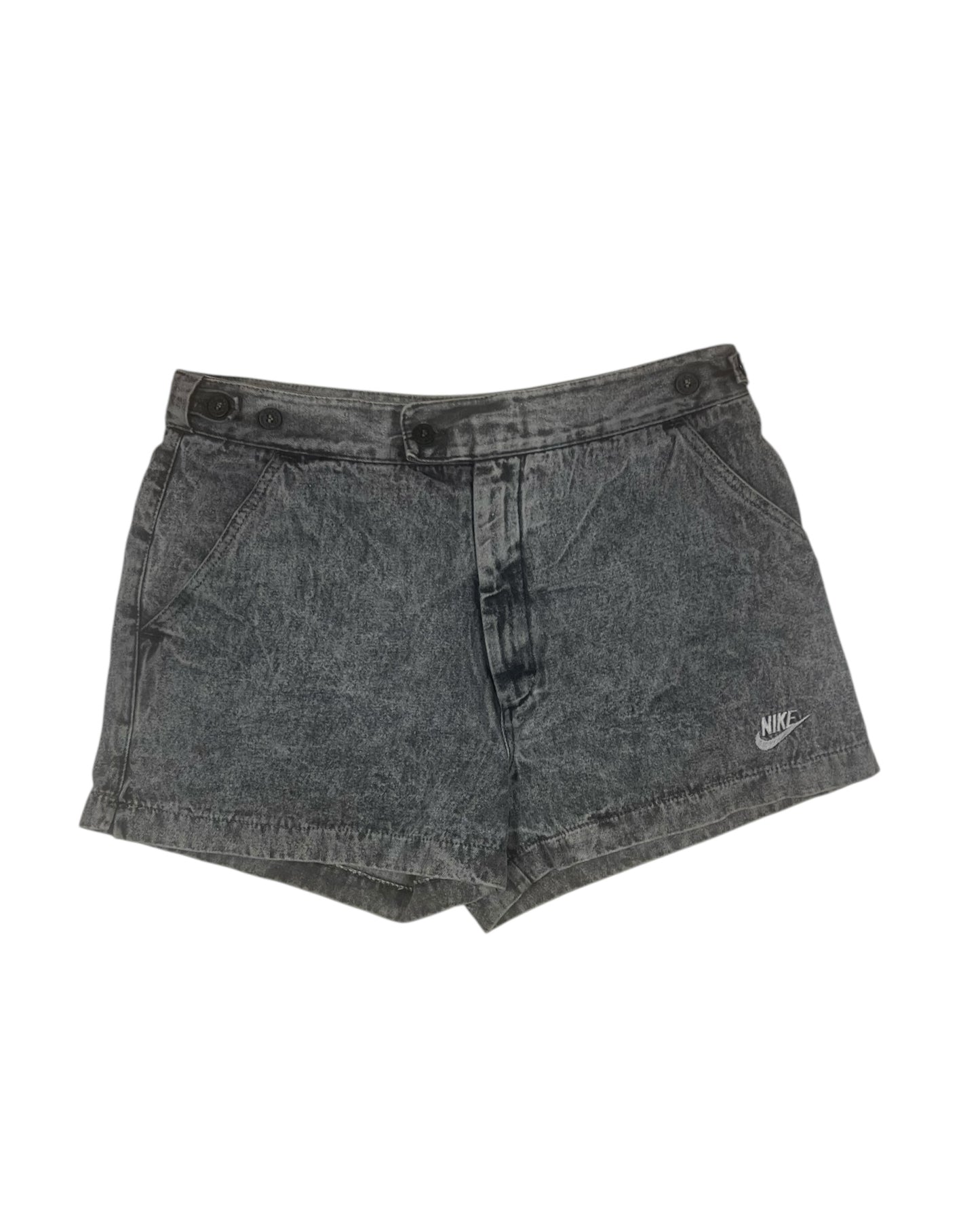 Vintage 80's 90's Nike Challenge Court Denim Acid Washed Shorts Tennis Festival Andre Agassi Made in Italy Size M-L