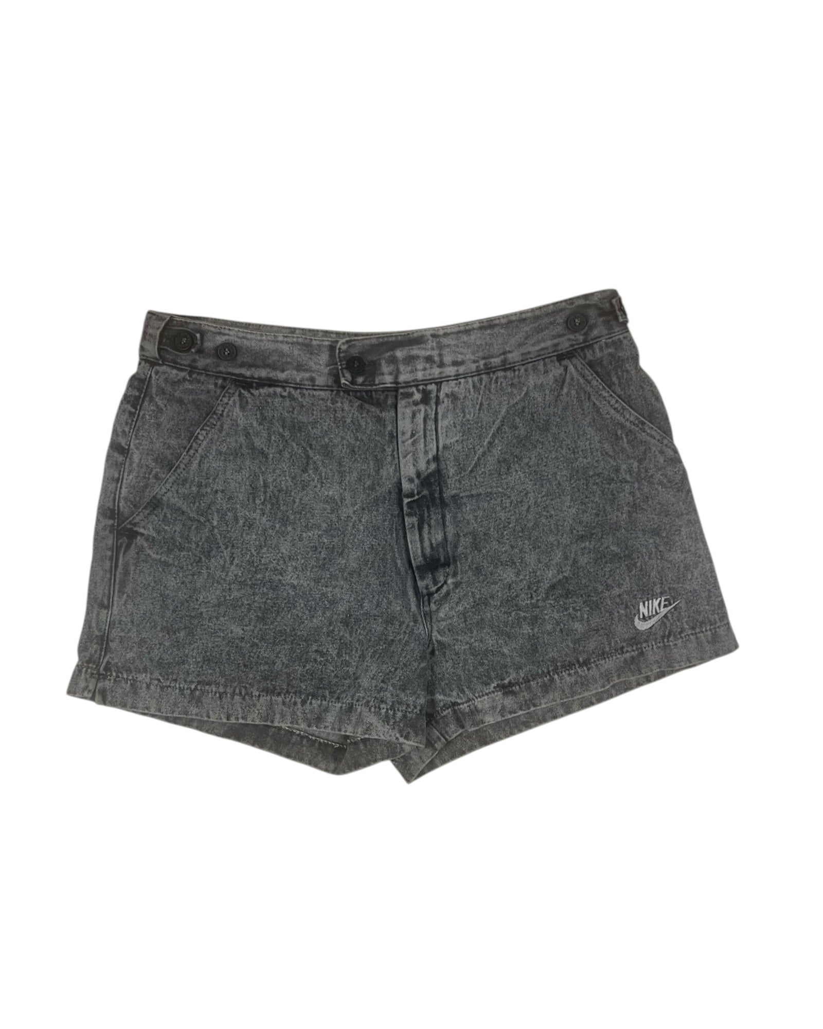 Vintage 80's 90's Nike Challenge Court Denim Acid Washed Shorts Tennis Festival Andre Agassi Made in Italy Size M-L