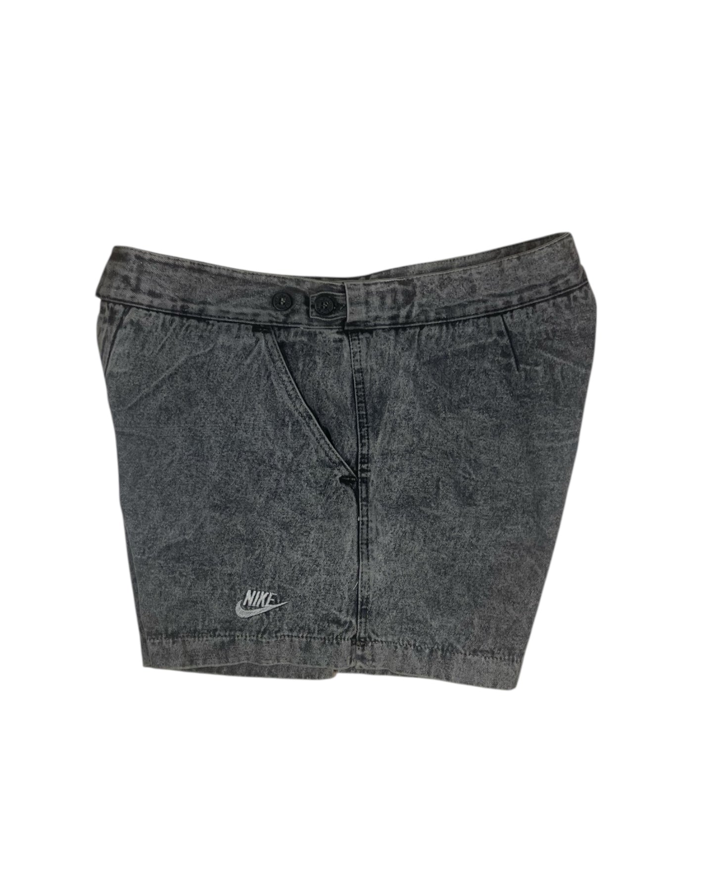 Vintage 80's 90's Nike Challenge Court Denim Acid Washed Shorts Tennis Festival Andre Agassi Made in Italy Size M-L