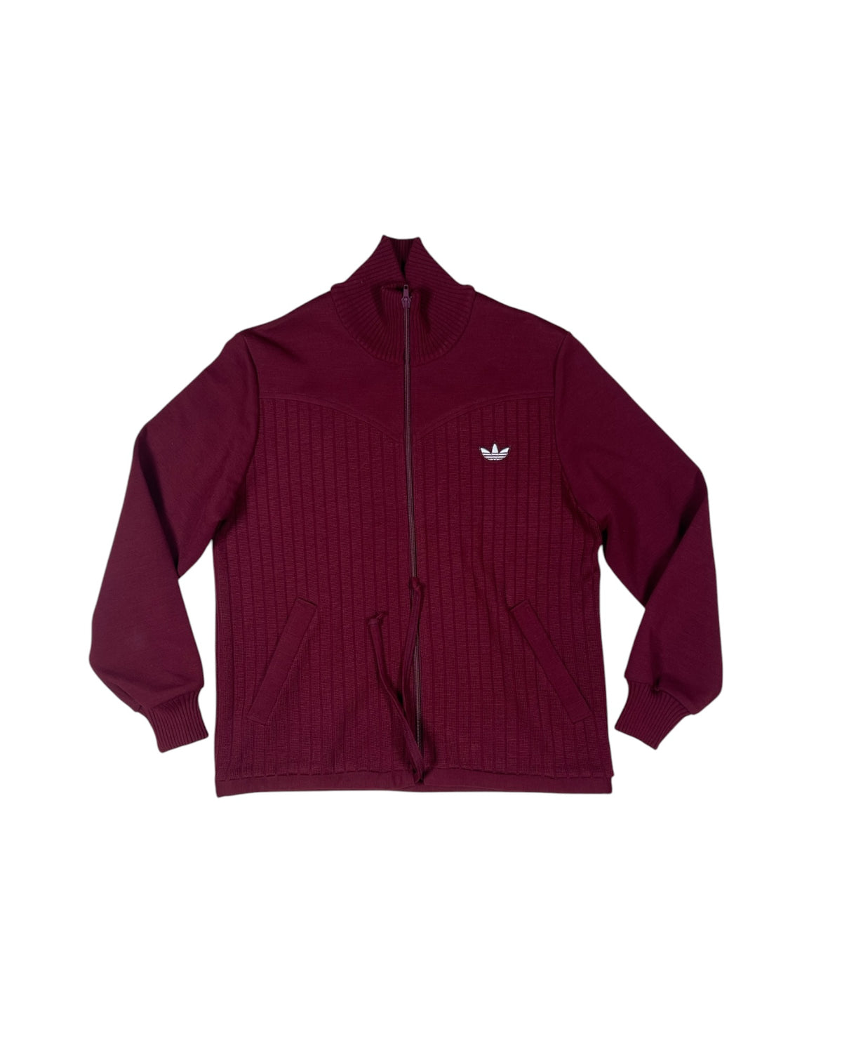Vintage 80's Adidas Track Top Jacket Made in West Germany Burgundy Size S-M