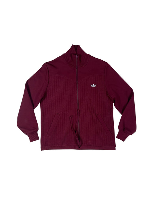 Vintage 80's Adidas Track Top Jacket Made in West Germany Burgundy Size S-M