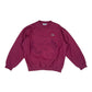 Vintage 80's Lacoste Chemise Boxy Embroidered Sweatshirt Crew Neck Burn Burgundy Size S - M Made in France 100% Cotton