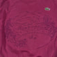 Vintage 80's Lacoste Chemise Boxy Embroidered Sweatshirt Crew Neck Burn Burgundy Size S - M Made in France 100% Cotton