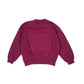 Vintage 80's Lacoste Chemise Boxy Embroidered Sweatshirt Crew Neck Burn Burgundy Size S - M Made in France 100% Cotton