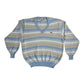 Vintage 80's Lacoste Chemise Jumper V Neck Made in France Size M Stripes