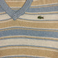 Vintage 80's Lacoste Chemise Jumper V Neck Made in France Size M Stripes