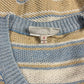 Vintage 80's Lacoste Chemise Jumper V Neck Made in France Size M Stripes