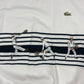 Vintage 80's Lacoste Chemise Pique Tennis Sweatshirt Crew Neck Made in France Size L - XL White