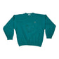Vintage 80's Lacoste Chemise Sweatshirt Crew Neck Green Size M - L Embroidered Crest 100% Cotton