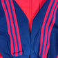 Vintage 80's Thick Adidas Jacket Track Top Made in Finland Red Blue Polyamide Cotton Size S