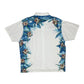 Vintage 90's Adidas Steffi Graf Tennis Shirt Floral Botanical Pattern Cotton Size M-L