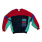 Vintage 90's Adidas Trefoil Sweatshirt Crew Neck Green Red Black Blue Size M