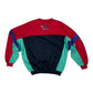 Vintage 90's Adidas Trefoil Sweatshirt Crew Neck Green Red Black Blue Size M