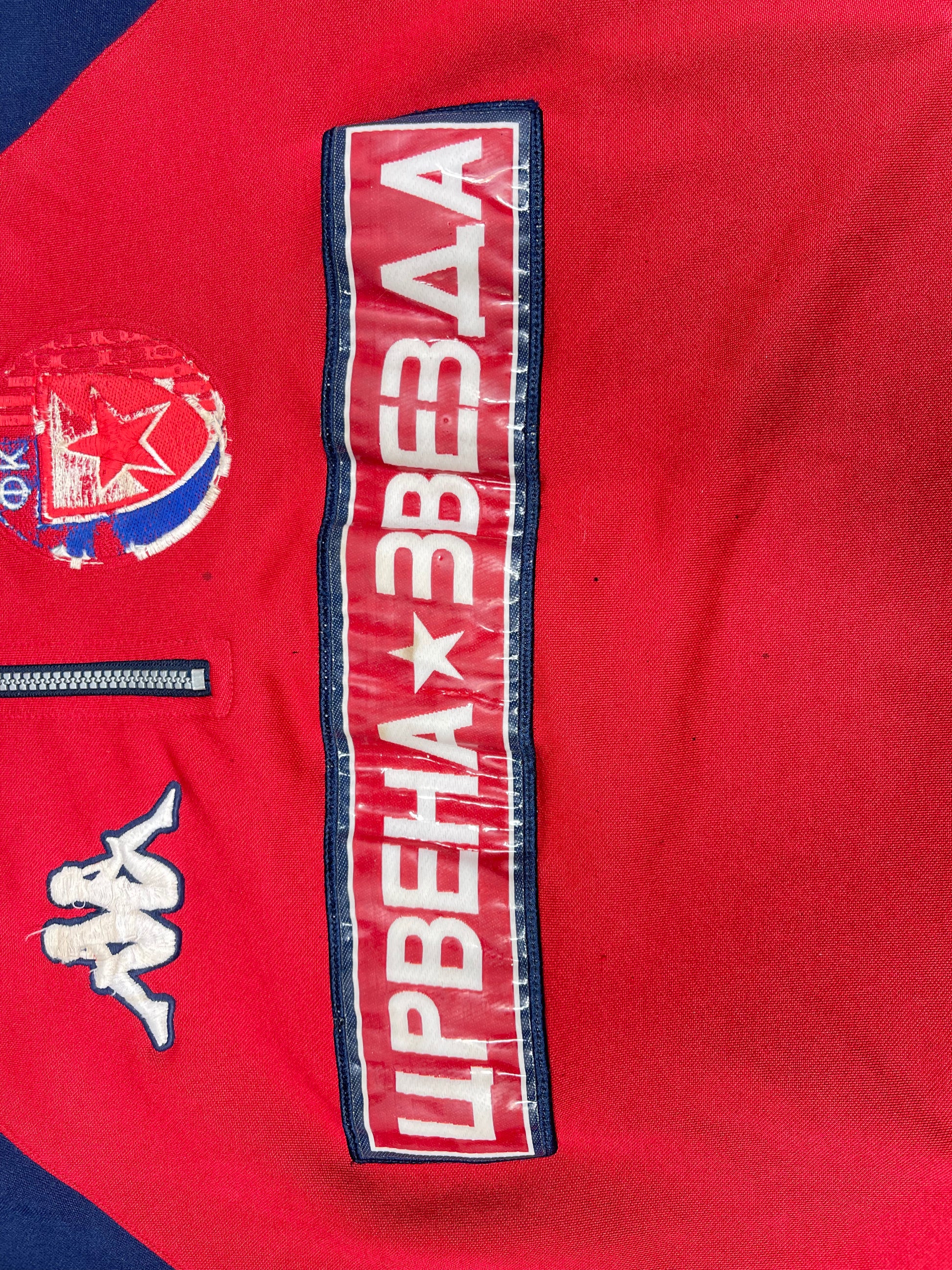 Vintage 90's FK Crvena Zvezda Red Star Belgrade Kappa Sweatshirt Size XL Red Polyester