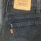 Vintage 90's Levi's 550 Relaxed Fit Orange Tab High Waist Denim Jeans Jorts Shorts Student Made in USA Black
