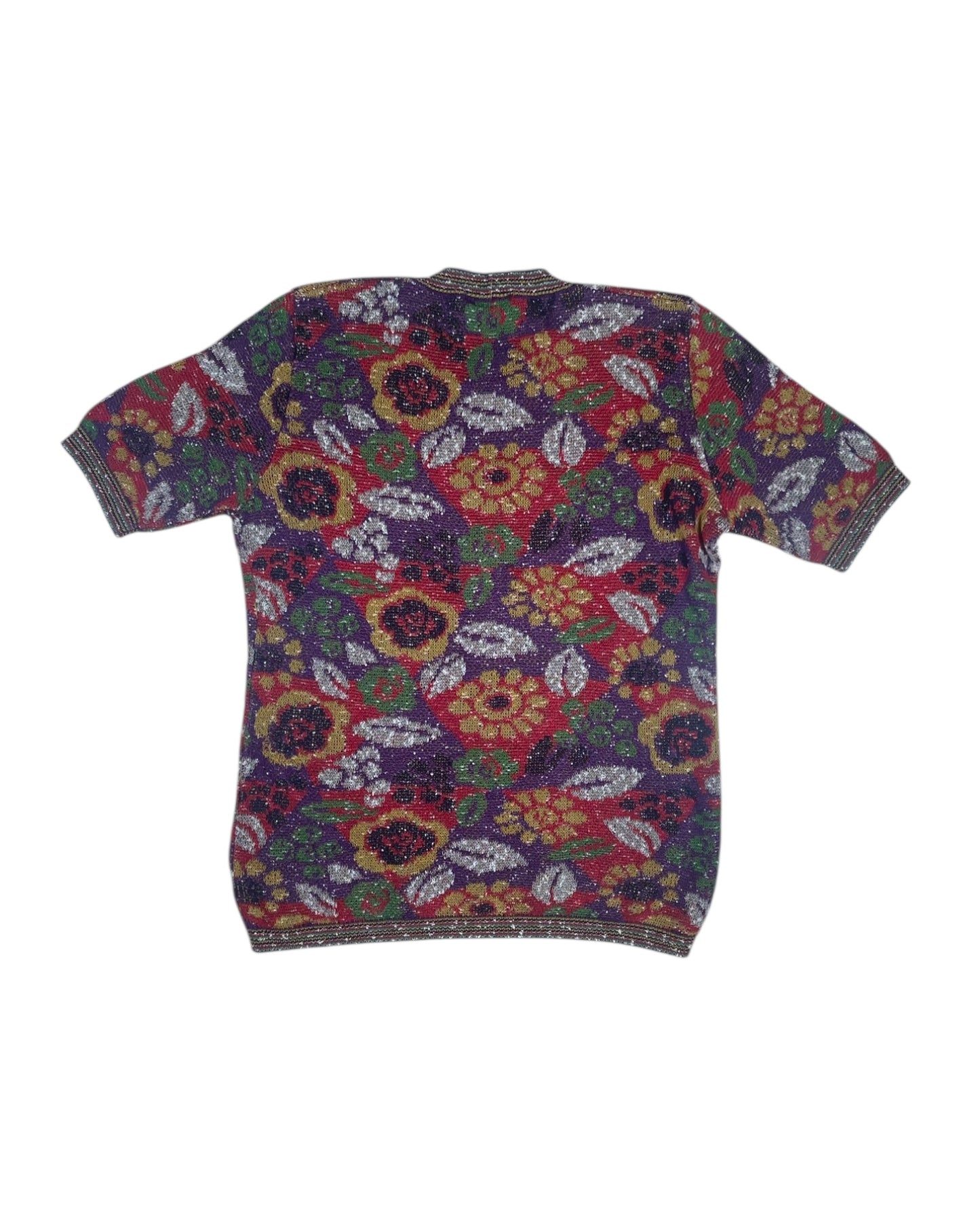 Vintage 90's Missoni Made in Italy T-Shirt Flowers Floral Size M