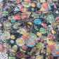 Vintage 90's Moschino Pants Trousers Made in Italy Cotton Rayon Shiny Buttons Pattern Size 29