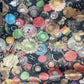 Vintage 90's Moschino Pants Trousers Made in Italy Cotton Rayon Shiny Buttons Pattern Size 29