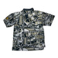 Vintage 90's Nike Challenge Court Polo Tennis Shirt Andre Agassi Size L Abstract Pattern