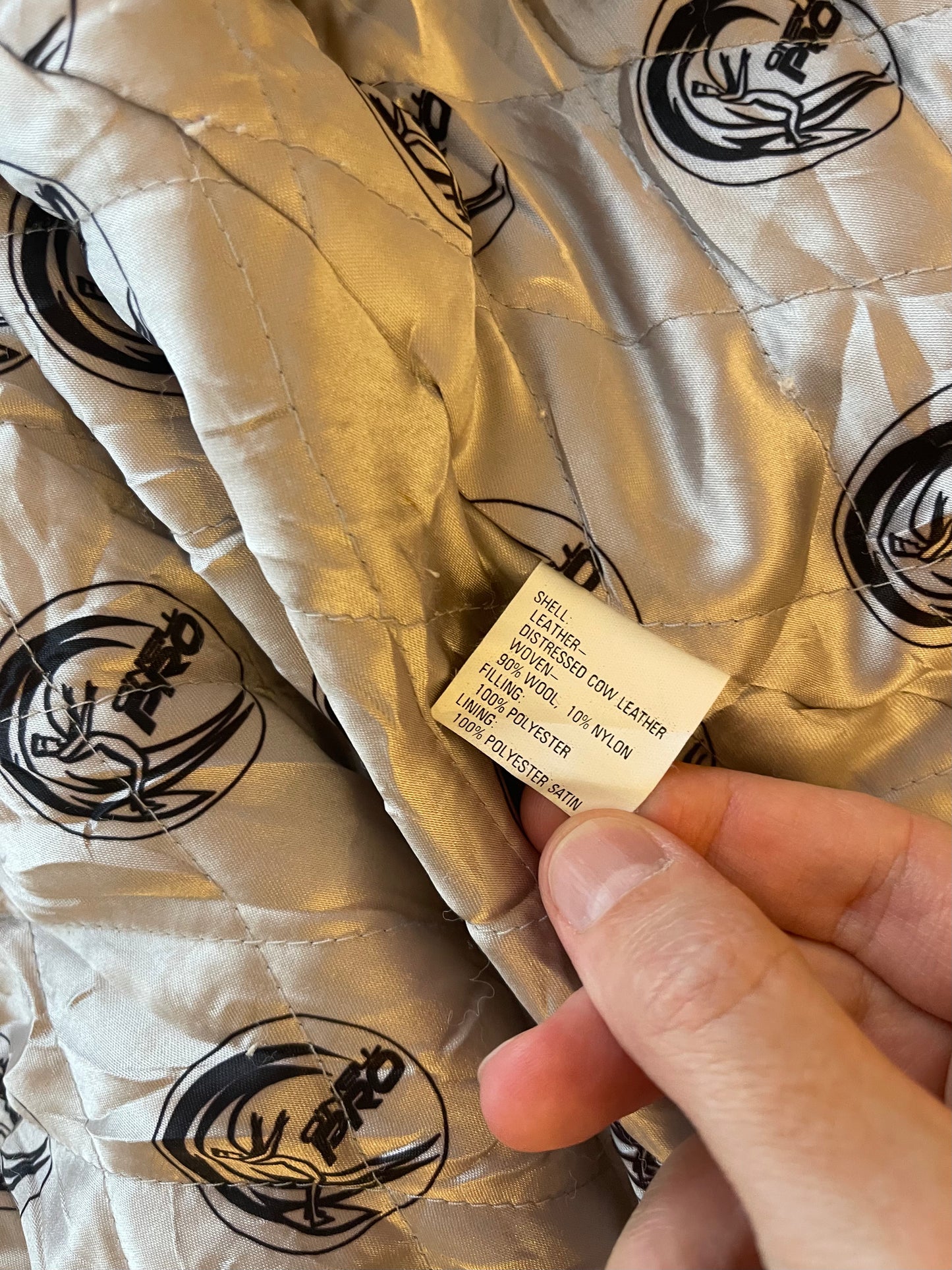 Vintage 90's O'Neail Varsity College Jacket Surf Embroidered Cow Leather Wool Size M