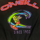 Vintage 90's O'Neill Varsity College Jacket Surf Embroidered Cow Leather Wool Size M 
