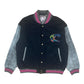 Vintage 90's O'Neill Varsity College Jacket Surf Embroidered Cow Leather Wool Size M