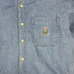 Vintage 90's Ralph Lauren Chaps Denim Shirt Size S - M Logo