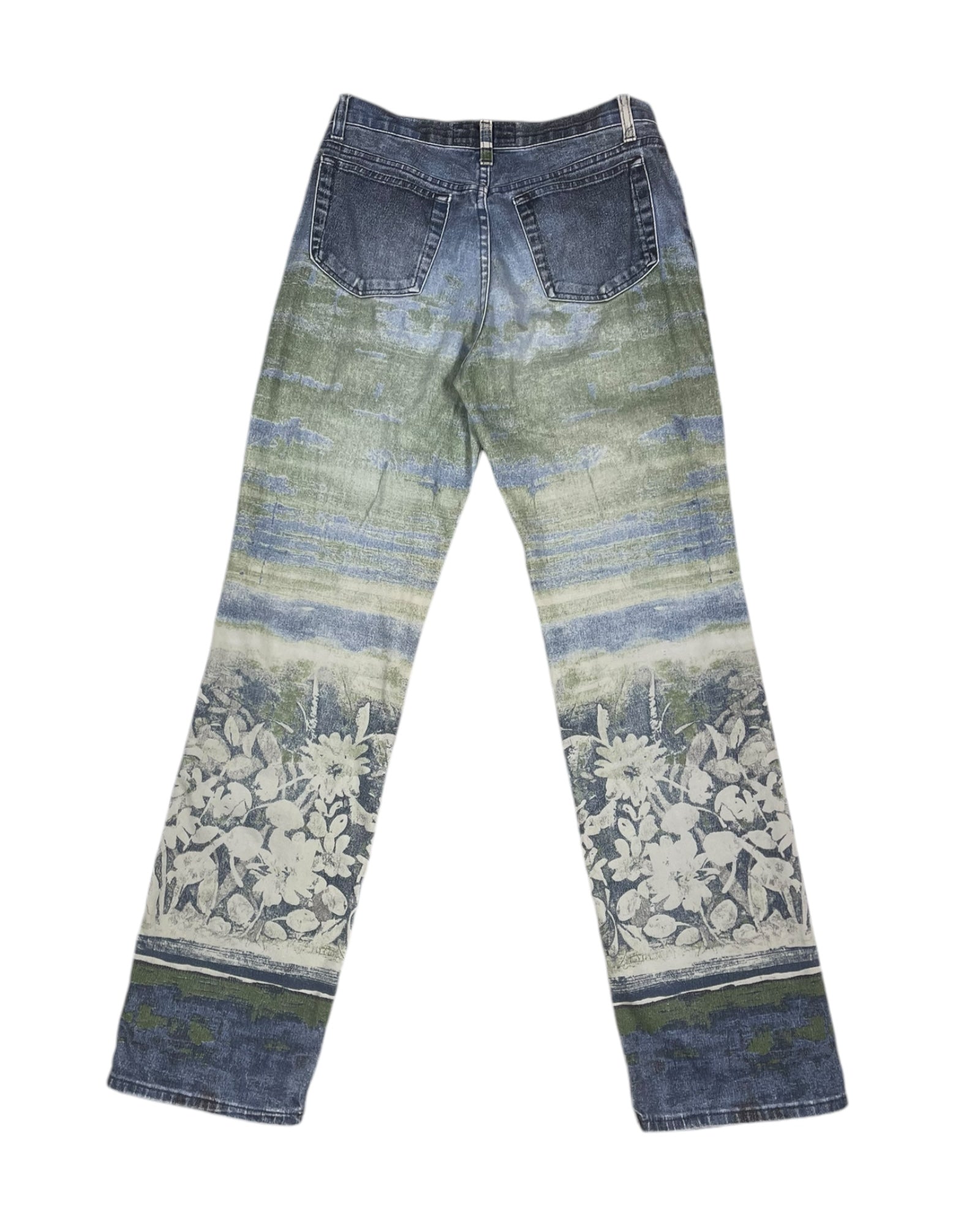 Vintage 90's Roberto Cavalli Denim Jeans Pants Trousers Made in Italy Size M-L Baggy Low Waist