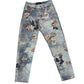 Vintage 90's Roberto Cavalli Jeans Made in Italy Roses Flowers Pattern Size M