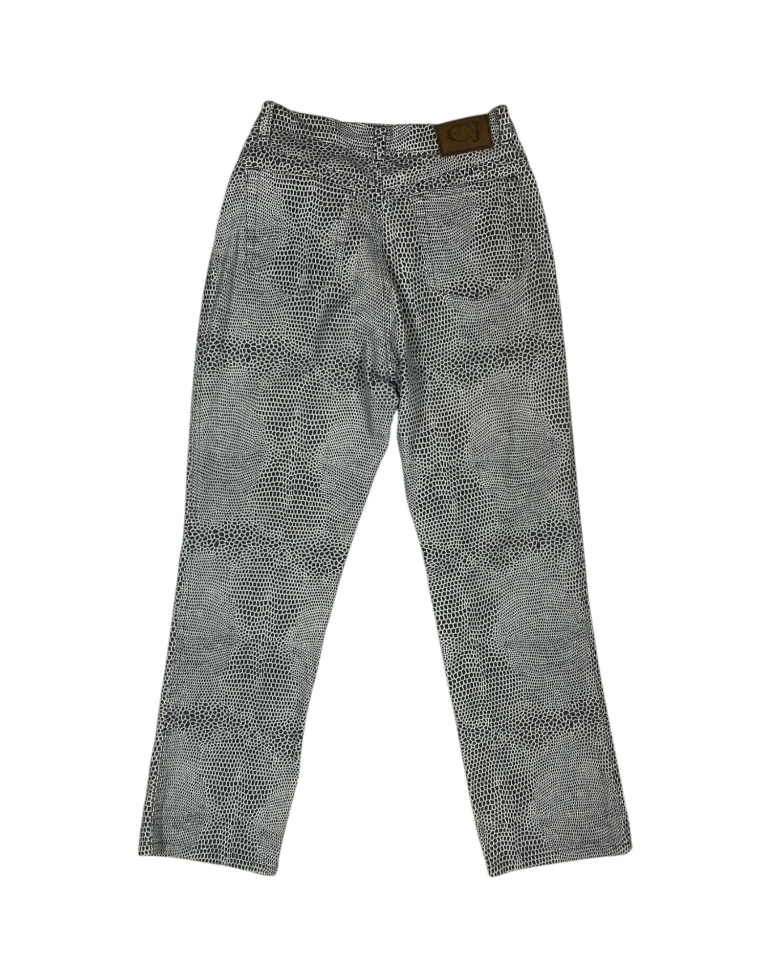 Vintage 90's Roberto Cavalli Jeans Pants Trousers Made in Italy Animal Print Size 30