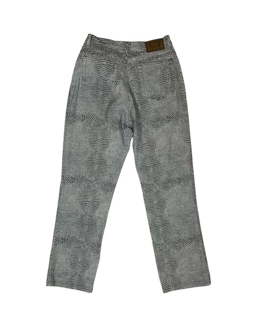 Vintage 90's Roberto Cavalli Jeans Pants Trousers Made in Italy Animal Print Size 30