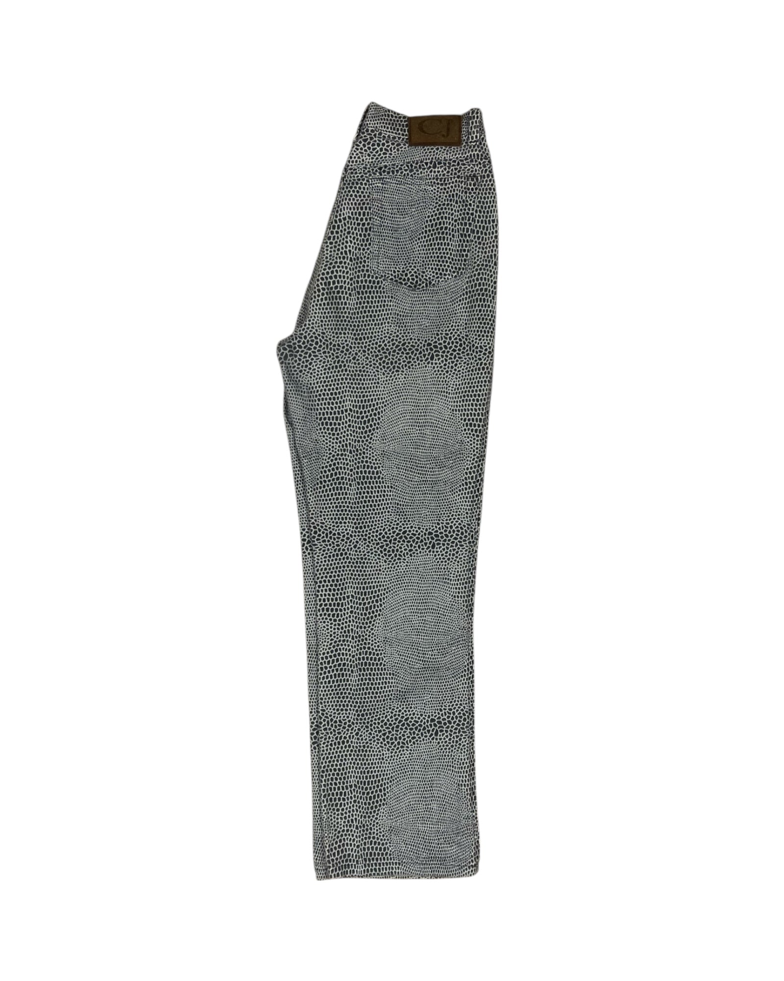 Vintage 90's Roberto Cavalli Jeans Pants Trousers Made in Italy Animal Print Size 30