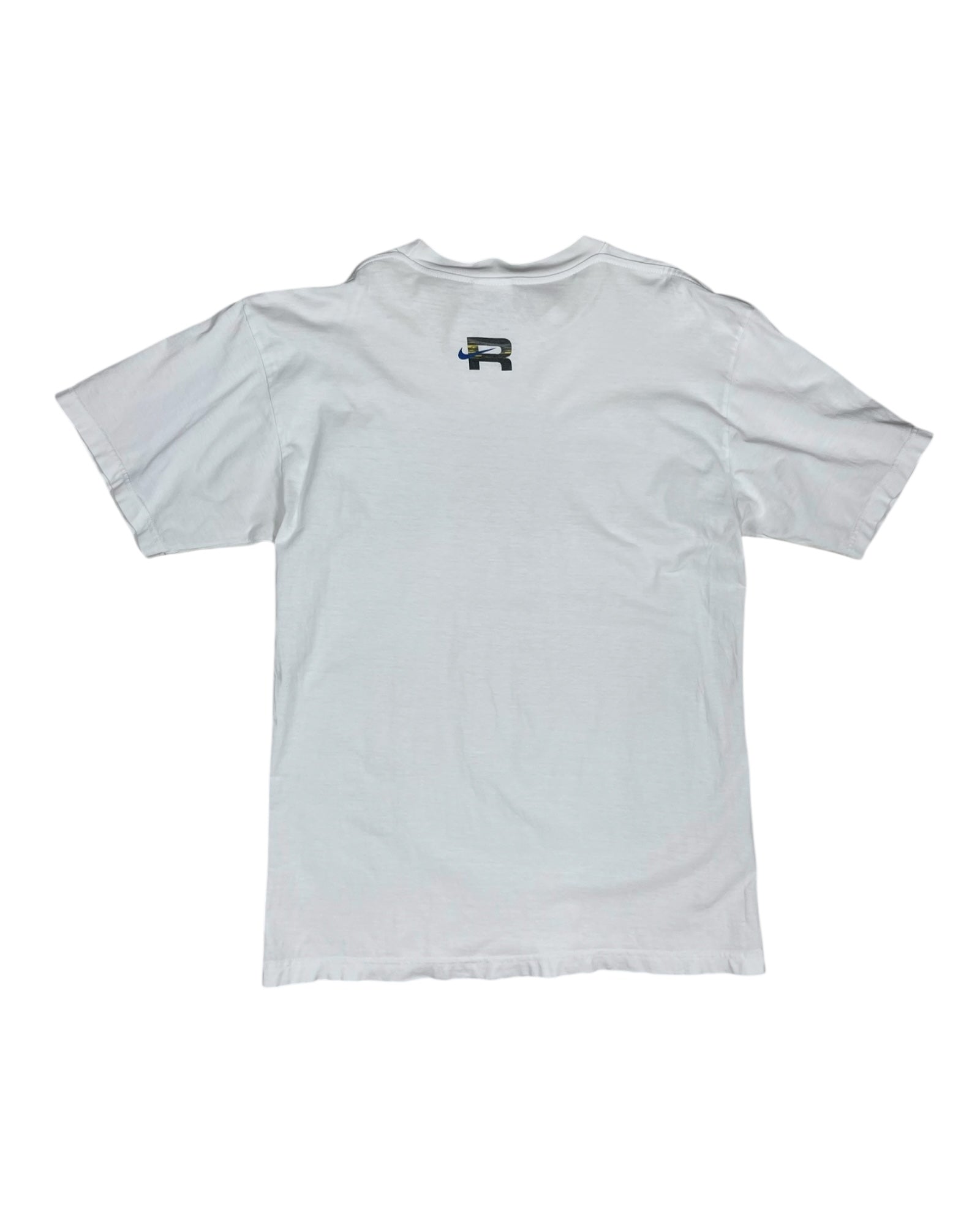 Vintage 90's Ronaldo Luis Nazario De Lima Il Fenomeno R9 Nike Striker T-Shirt White Cotton 100%