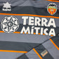Vintage 90's Valencia Luanvi 1999-2000 Third Football Shirt Terra Mitica Made in UE Grey Black Orange Size L