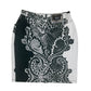 Vintage 90's Versace Jeans Couture Pencil High Waist Skirt Baroque Print Polka Dot Denim Made in Italy Ittierre Size S