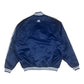 Vintage Adidas 2000 New York NY Baggy Thick Varsity Bomber Jacket College Baseball Jacket Navy Blue Shiny Size M-L