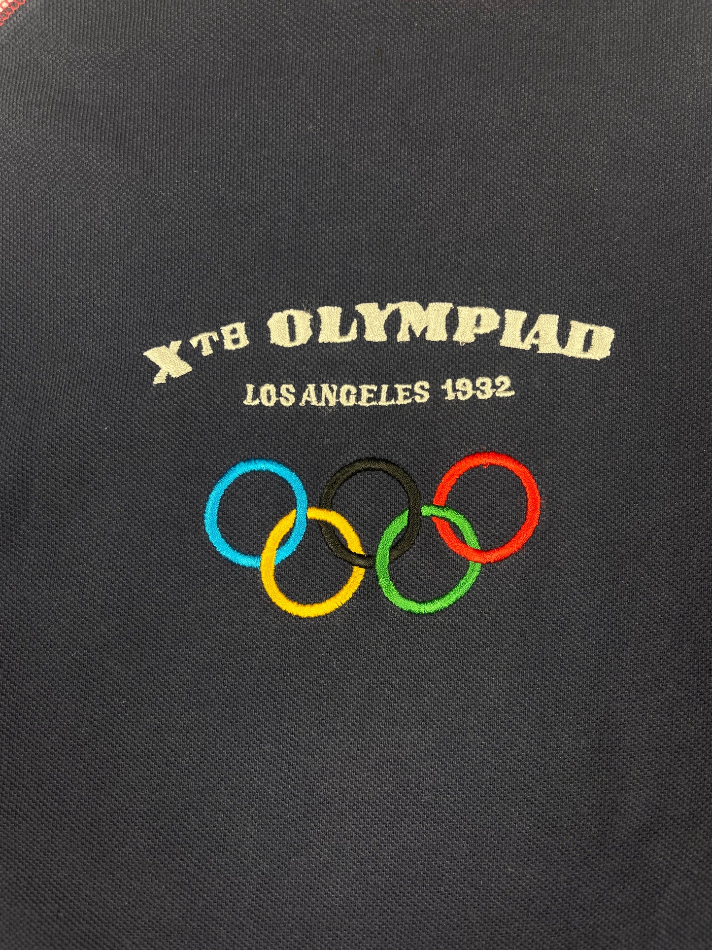 Vintage Adidas Collection Olympic Centennial T-Shirt Cotton Los Angeles 1932 X-th Olympiad Gate Check M5 Embroidered Size XL