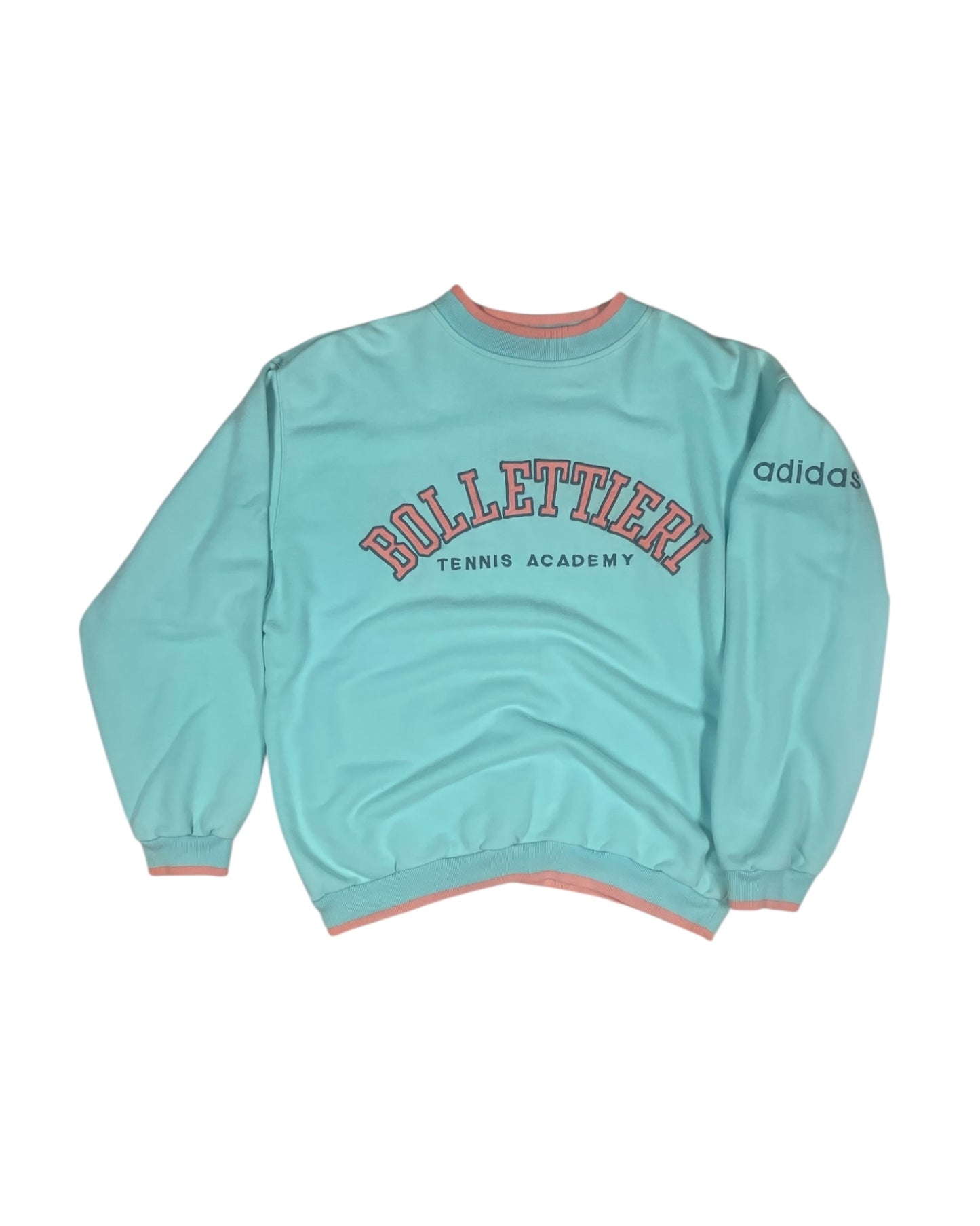 🎾 Vintage Adidas Nick Bolletierri Tennis Academy Sweatshirt Crew Neck Lime Green