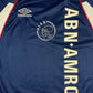 Vintage Ajax Amsterdam Umbro 1999 - 2000 Away Shirt Blue Abn Amro Size L