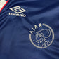 Vintage Ajax Amsterdam Umbro 1999 - 2000 Away Shirt Blue Abn Amro Size L