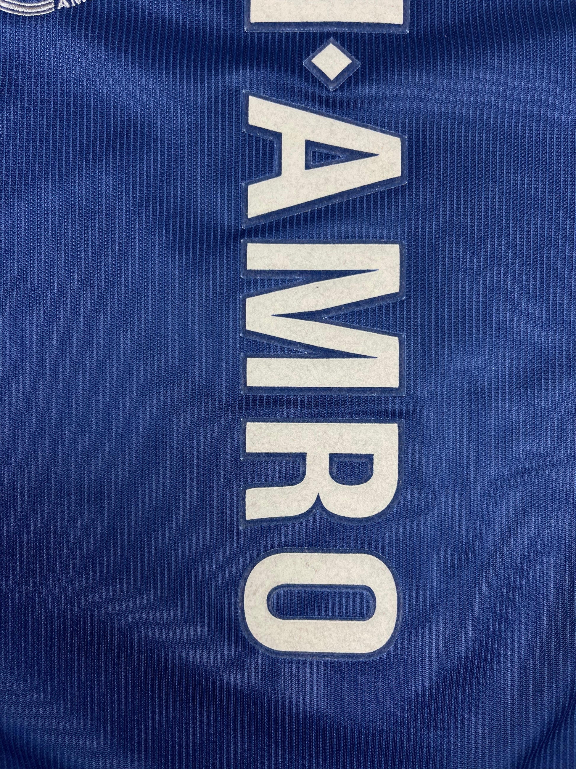 Vintage Ajax Amsterdam Umbro 1999 - 2000 Away Shirt Blue Abn Amro Size L
