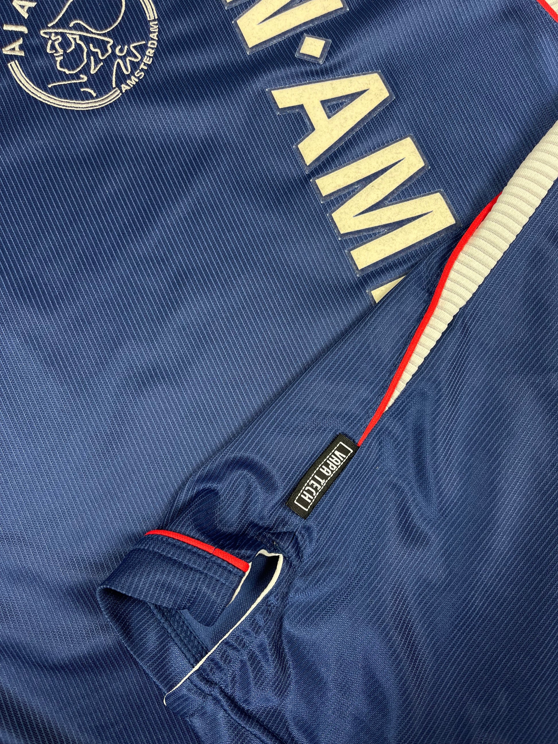 Vintage Ajax Amsterdam Umbro 1999 - 2000 Away Shirt Blue Abn Amro Size L