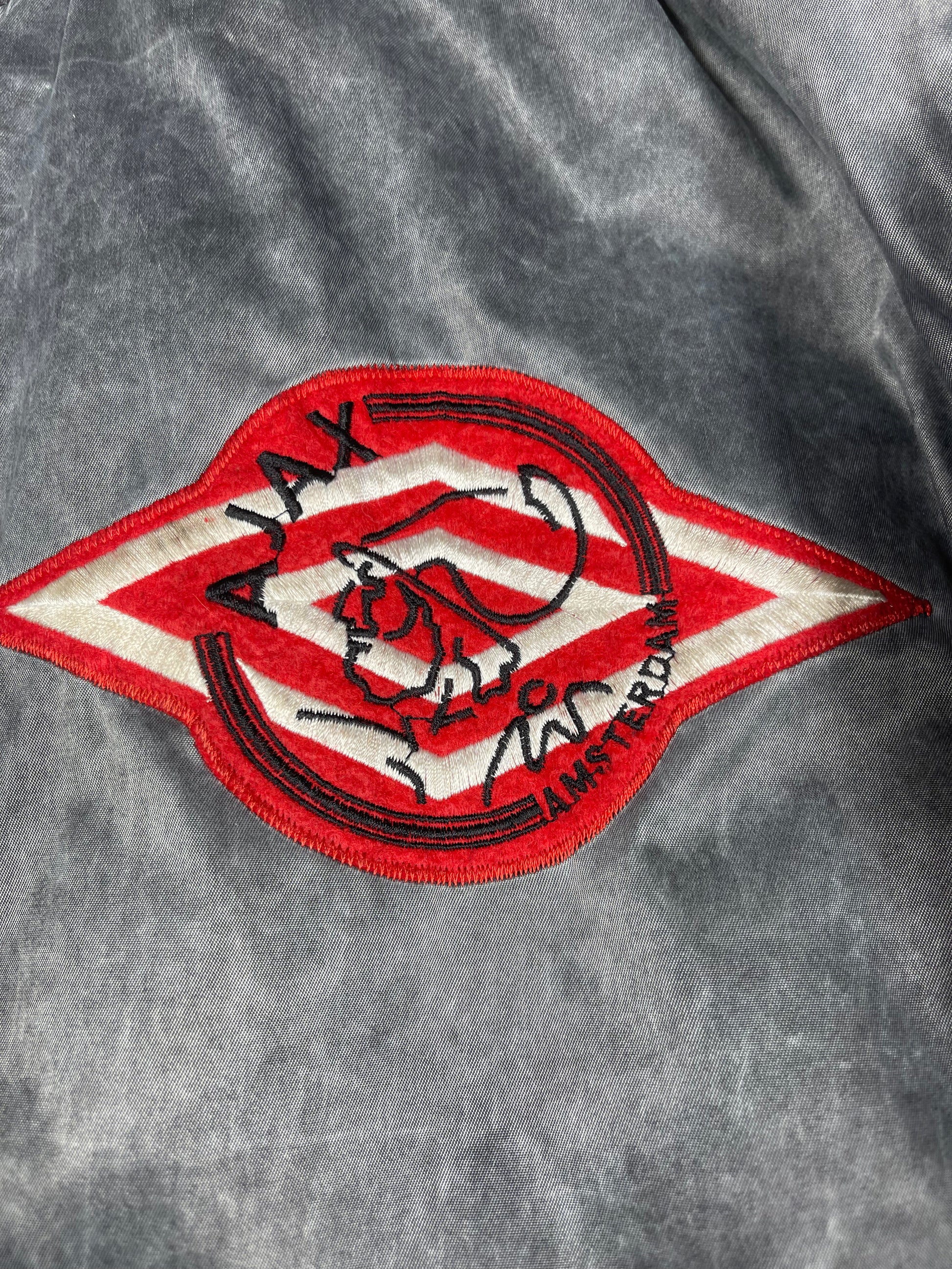 Vintage Archive Rare Grail Ajax Amsterdam Umbro Bomber Jacket 1989 - 1991 Grey Size M