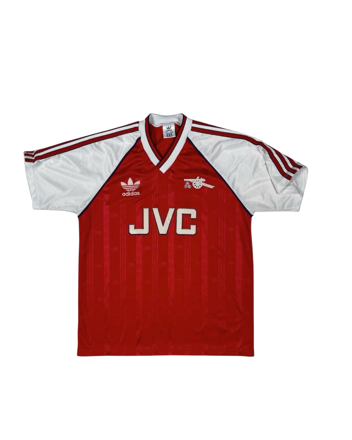 Vintage Authentic Arsenal Adidas 1988 - 1990 Home Football Shirt JVC Red White