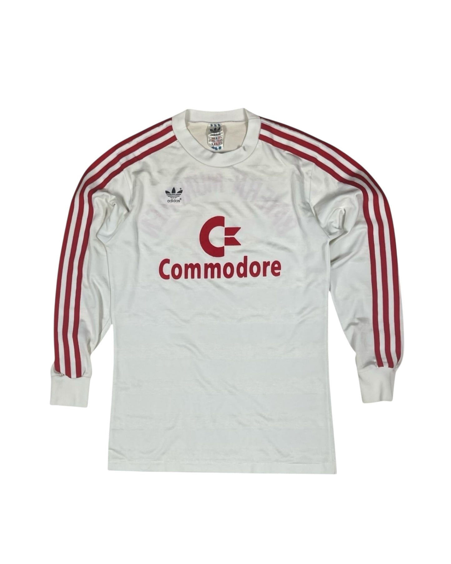 Vintage Bayern Munchen Adidas 1984 - 1986 Away Football Soccer Shirt Made in West Germany Size S  Commodore White