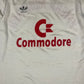 Vintage Bayern Munchen Adidas 1984 - 1986 Away Football Soccer Shirt Made in West Germany Size S  Commodore White